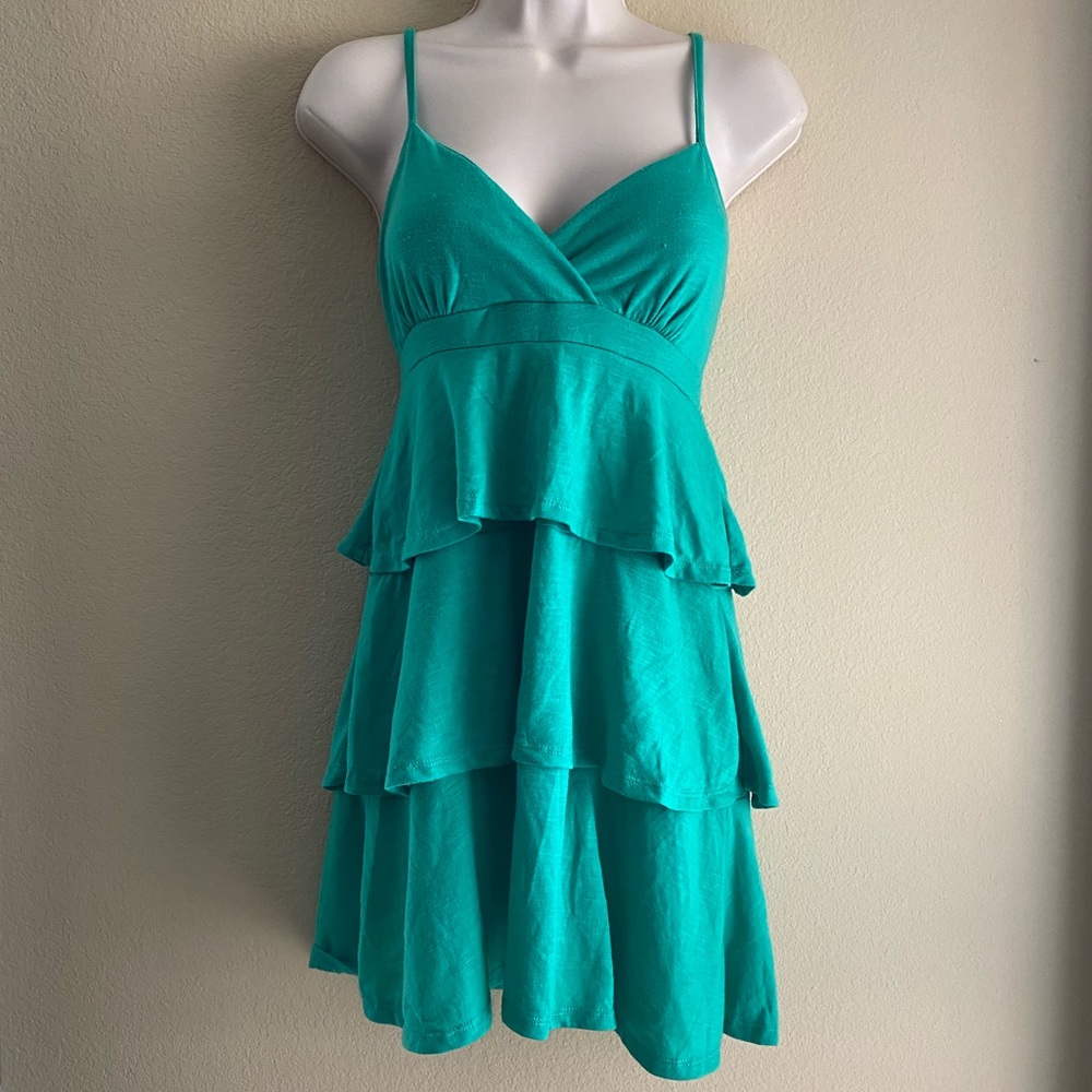 Turquoise Tiered Dress